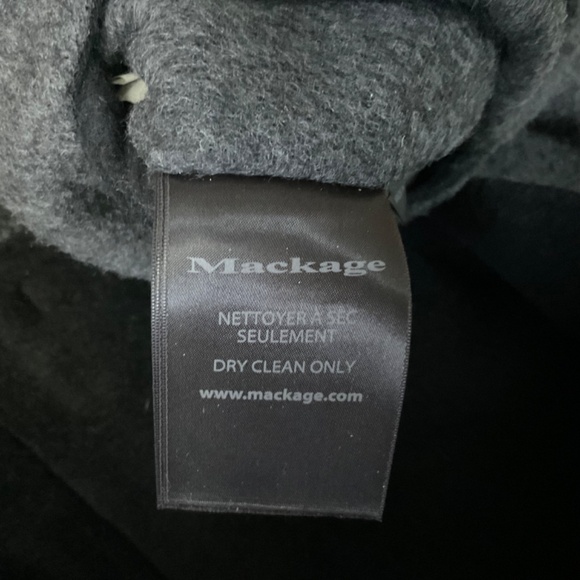 Black and Grey Wool and Alpaca Reversible Wrap Coat by Mackage Women’s Small - Picture 12 of 13